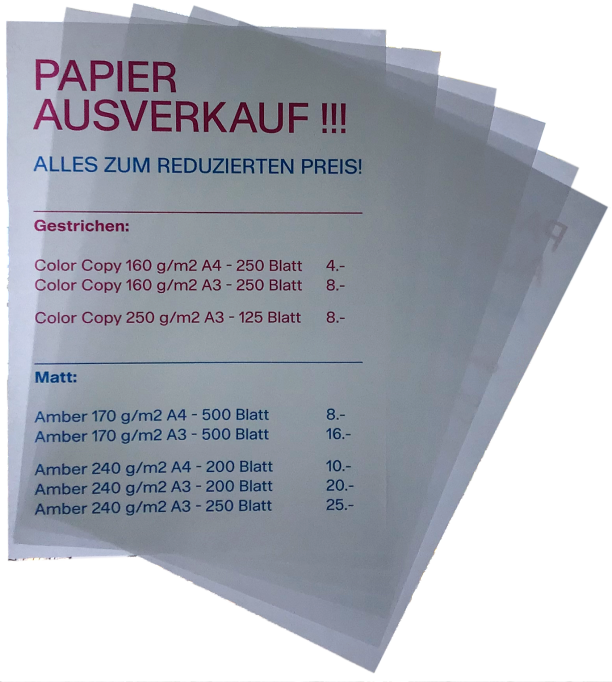 Sale Papier